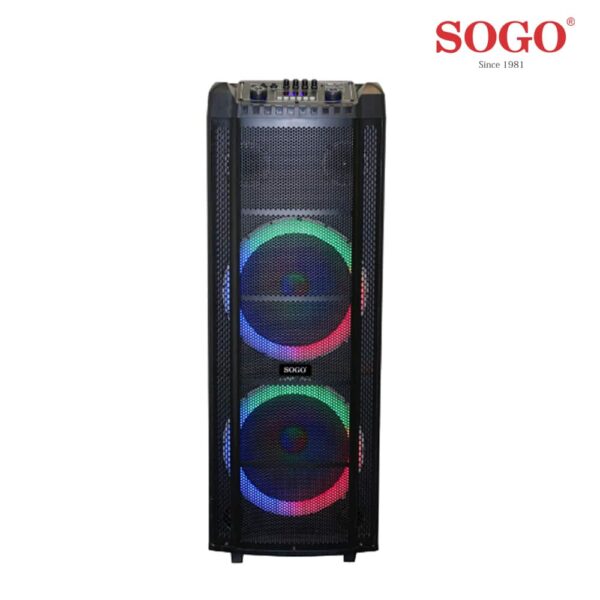 ALTAVOZ SOGO 2 X 12" BLUETOOTH LED BATERIA