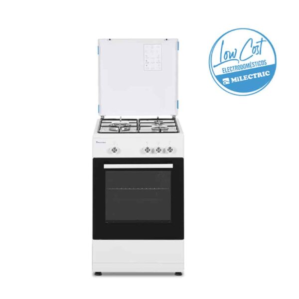 COCINA GAS MILECTRI 3 F+ HORNO 50 CM BLANCA