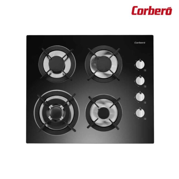 ENCIMERA CRISTAL GAS CORBERO 4 F NEGRA