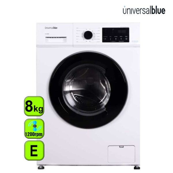 LAVADORA 8 KG CON DISPLAY UNIVERSAL BLUE