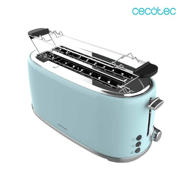 TOSTADOR RETRO CECOTEC 2 RANURAS LARGAS AZUL