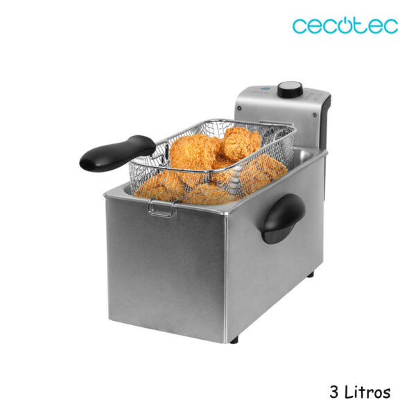 FREIDORA 3 LITROS CECOTEC Inox