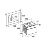 HORNO COMPACTO CATA 45 CM BLANCO CRISTAL - Imagen 2