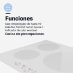Placa Inducción Blanca con 3 Fuegos MEISSA 6070W - Imagen 2