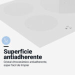 Placa Inducción Blanca con 3 Fuegos MEISSA 6070W - Imagen 3