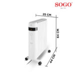 EMISOR TERMICO SOGO 9 ELEMNT 2000 W RUEDAS - Imagen 2