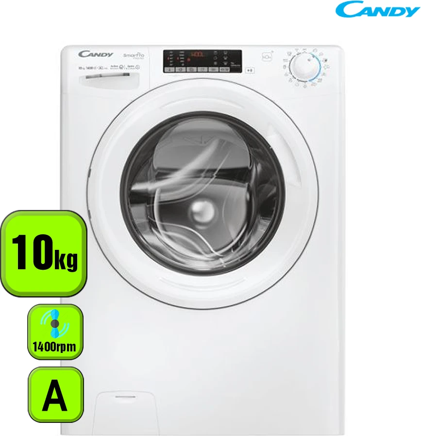 lavadora 10 kg candy LAVADORA CANDY 10 KG 1400 RPM CLASE A - Imagen 1