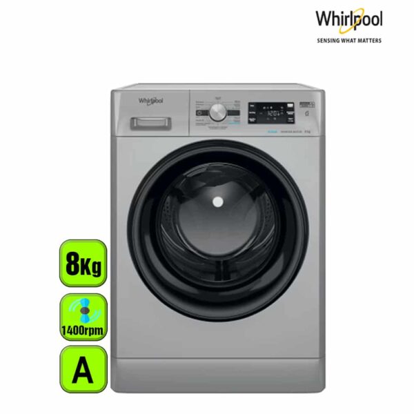 LAVADORA WHIRLPOOL 8 KG 1400 RPM A SILVER