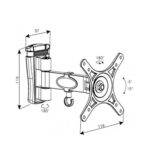 SOPORTE PARED TV LCD ARTICULADO 10" A 24" - Imagen 3