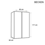 FRIGORIFICO AMERICANO BECKEN INOX E DISPENSA - Imagen 3