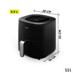 FREIDORA SIN ACEITE SOGO 5.5 L GRIS DIGITAL - Imagen 3