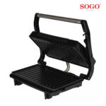 GRILL PANINI SOGO 750W DOBLE 22X14 NEGRO - Imagen 2