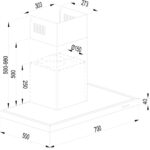 CAMPANA PLANA CORBERO NEGRA 70 CM 647 M3 - Imagen 2