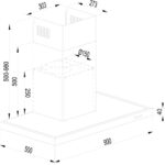 CAMPANA PLANA CORBERO NEGRA 90 CM 647 M3 - Imagen 2