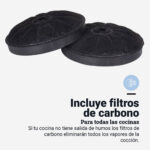 Campana piramidal 90 cm negra EVEREST 4090B - Imagen 5