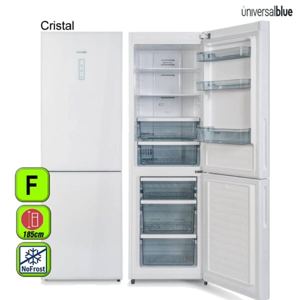 Frigorífico Combi de Cristal Blanco