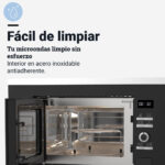 Microondas Integrable Negro 20L - Imagen 2