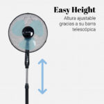 VENTILADOR PIE UNIVERSAL B. ZERNATT 3045B NEGRO - Imagen 5