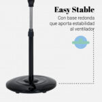 VENTILADOR PIE UNIVERSAL B. ZERNATT 3045B NEGRO - Imagen 4