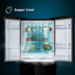 FRIGORIFICO AMERICANO CECOTEC FRANCES CRISTAL NEGRO - Imagen 2