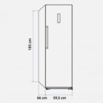 Frigorífico Vertical Inox 185 cm ONEGA 3003X - Imagen 3