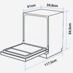 LAVAVAJILLAS UNIVERSAL B 60 CM E BLANCO - Imagen 2