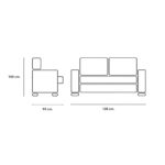 SOFA RELAX 2 PLAZAS MOD SIBERIA ROJO - Imagen 2