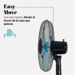 VENTILADOR PIE UNIVERSAL B. ZERNATT 7045B NEGRO CAJA ROTA - Imagen 2