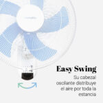 VENTILADOR PARED UNIVERSAL B 50 W 40CM - Imagen 3
