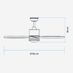 VENTILADOR TECHO UNIVERSAL BELAT 7022 BOX - UVT1368 - Imagen 5