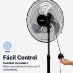 Ventilador de pie con display negro 55W - Imagen 4