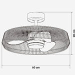 VENTILADOR TECHO UNIVERSAL B PAMPERO BLANCO 80W DC - Imagen 6