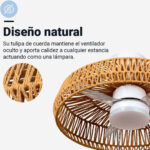 VENTILADOR TECHO UNIVERSAL B PAMPERO BLANCO 80W DC - Imagen 2