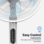 Ventilador de Pie Silencioso Blanco 25W - Imagen 2