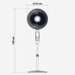 VENTILADOR PIE UNIVERSAL B 50 W DISPLAY ZERMATT 3050W - Imagen 5