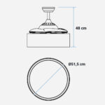 VENTILADOR TECHO UNIVERSAL B JALOQUE 5042WR ASPA RETRA - Imagen 2