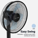 VENTILADOR PIE UNIVERSAL B SILENC ZERMATT 3025B NEGRO - Imagen 4