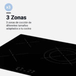 Placa Vitrocerámica 3 Fuegos VEGA 6057B - Imagen 3