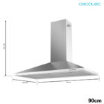 Campana extractora piramidal de 90cm CECOTEC - Imagen 2