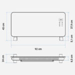 CONVECTOR UNIVERSAL B CRISTAL NEGRO 2000 W - Imagen 3