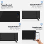 CONVECTOR UNIVERSAL B CRISTAL NEGRO 2000 W - Imagen 2
