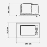 Microondas Inox Integrable con Grill 20L Universal Blue - Imagen 3