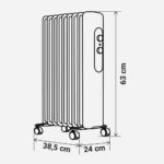 RADIADOR UNIVERSAL B 2000 W 9 ELEM BLANCO - Imagen 3