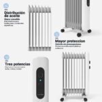 RADIADOR UNIVERSAL B 2000 W 9 ELEM BLANCO - Imagen 2