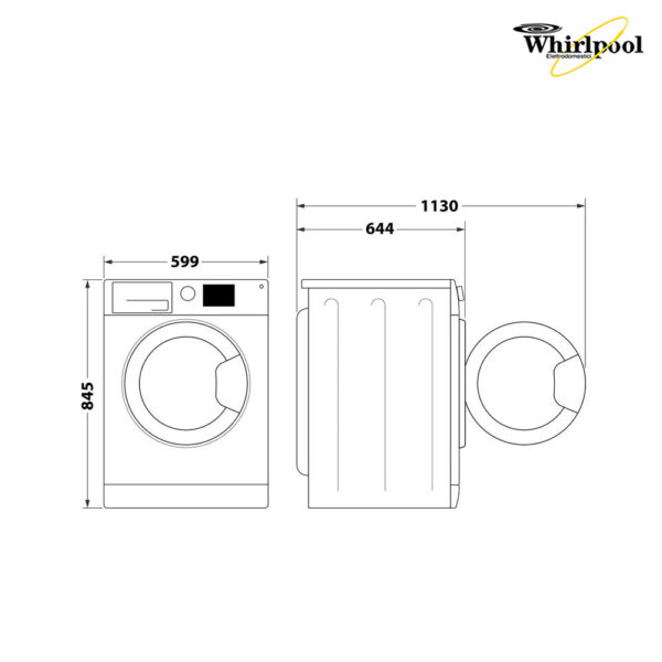 LAVADORA WHIRLPOOL 9 KG 1400 A -30 AUTODO INOX - Imagen 3