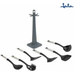 SET 7 UTENSILIOS DE COCINA JATA MANGO ACERO - Imagen 2