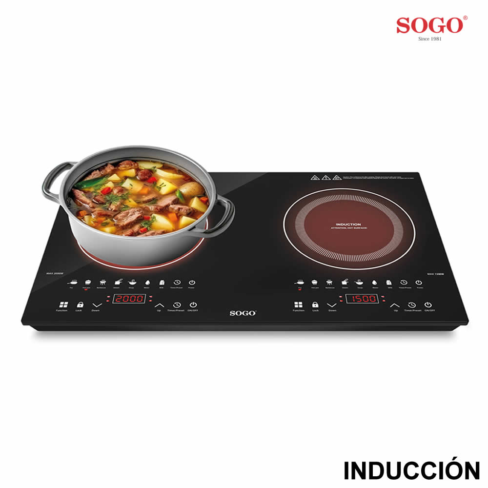 COCINA DE INDUCCIÓN DOBLE