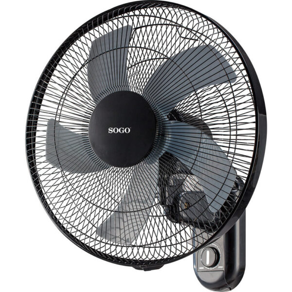 VENTILADOR PARED SOGO NEGRO 5 ASPAS 40 CM 50W