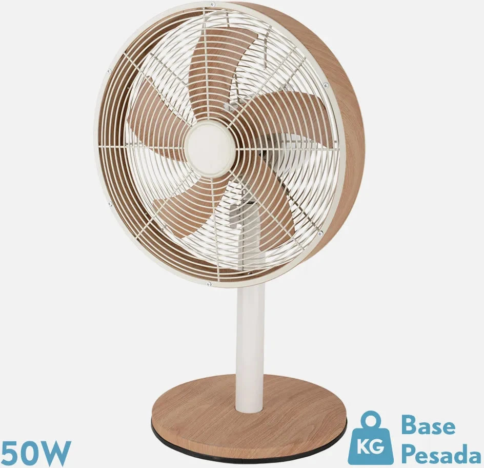 abrila 9 VENTILADOR SOBREMESA ABRILA AÑCAÑIZ BLANCO/HAYA - Imagen 1