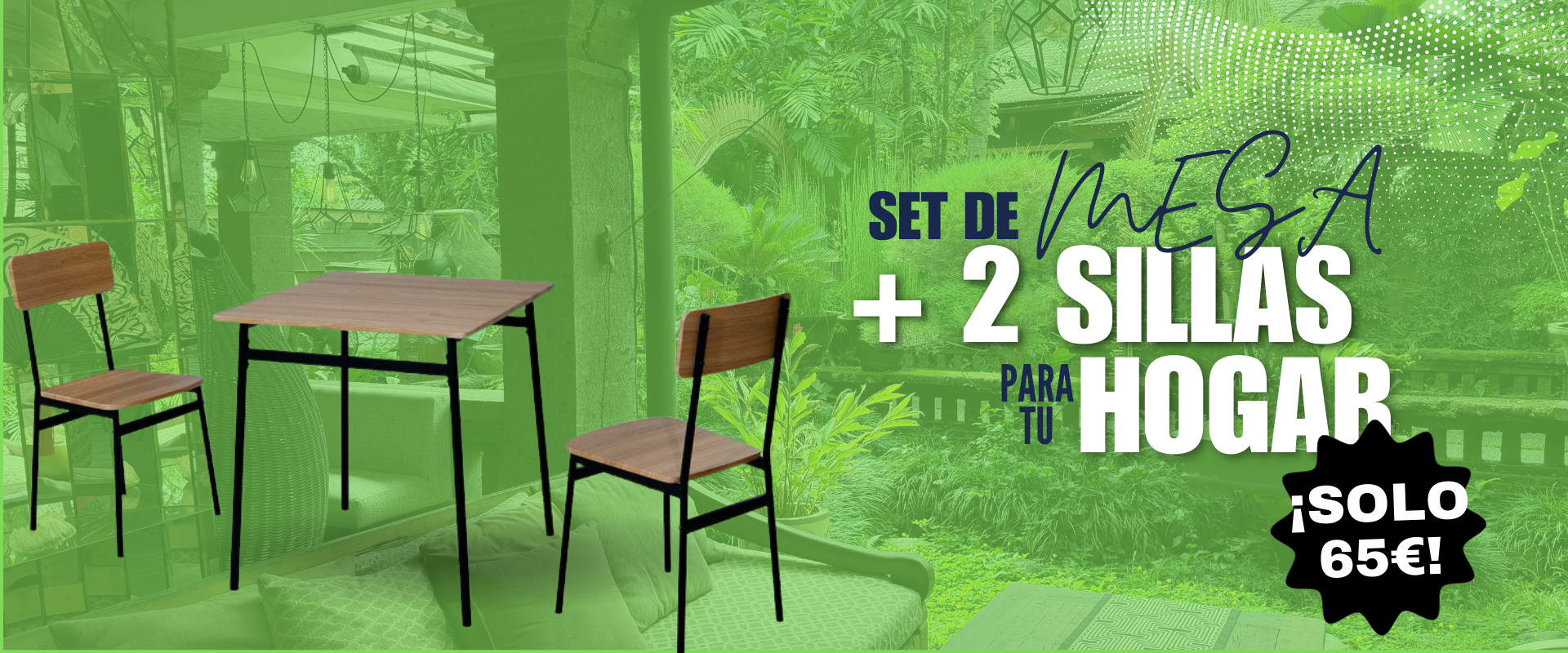OFERTA CONJUNTO MESA Y SILLAS